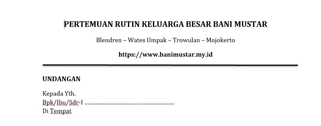 Download Undangan Pertemuan Bani Mustar 2026